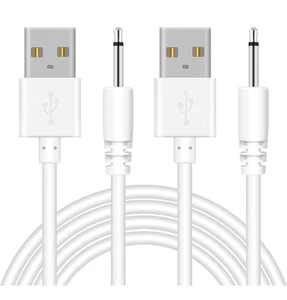 2x USB DC Charging Cable 2.5mm Fast Charging Cord Replacement for Massager Toys - Picture 1 of 4