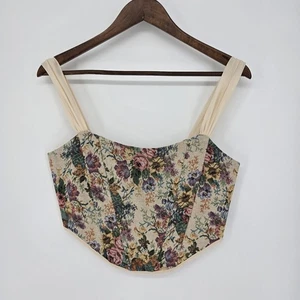 Altar'd State Floral Tapestry Crop Top Cottagecore Medium - Picture 1 of 7