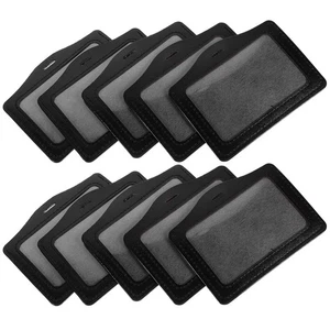 10 Stück Wiederverwendbar Namensschild Halter Klar Abzeichen Hülle Arbeit Abzeichen Halter Hülle - Bild 1 von 12