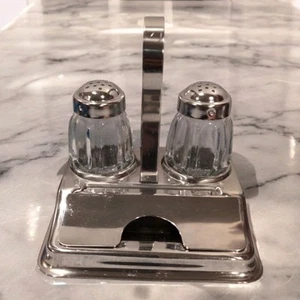 Mepra Inox MCM 18/8 Salz & Pfefferstreuer Zahnstocher Caddy Set Made in Italy - Bild 1 von 8