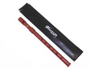 New Key of D - 6 holes Wood Grain Irish Whistle & Leatherette Bag - Picture 1 of 1