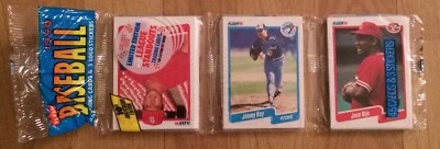 1990 Fleer Baseball Card Rack Pack Scott Terry Jimmy Key Jose Rijo Showing - Image 1 of 2