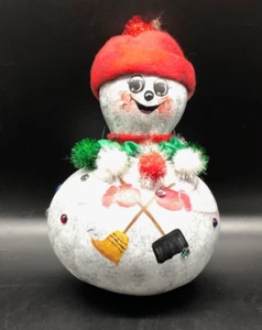 Vintage Ghourd, " Mr. Snowman", kreativer dekorativer Ghourd 10 Zoll - Bild 1 von 7