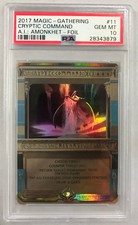 Magic the Gathering CRYPTIC COMMAND AMONKHET INVOCATIONS Foil PSA 10 GEM MT