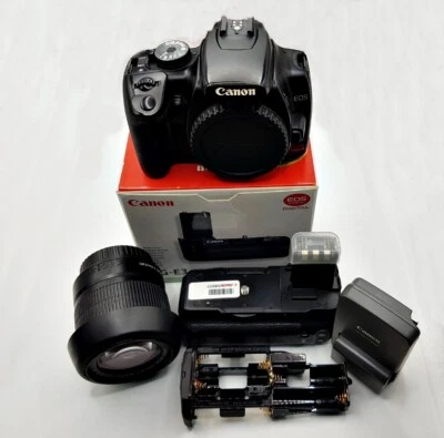 Canon EOS Kiss Digital X Camera EFS 18-55mm Lens  w/Battery Grip/2 Batteries - Image 1 of 4