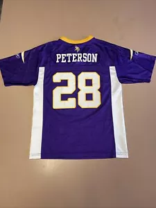 REEBOK ADRIAN PETERSON MINNESOTA VIKINGS PURPLE YOUTH LARGE 14/16 JERSEY! - Picture 1 of 11