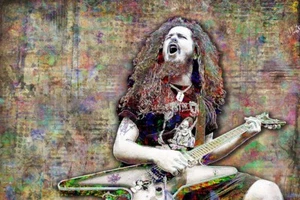 DIMEBAG DARRELL of PANTERA 12x18in Poster, Dimebag Darrell Print Free Shipping - Picture 1 of 5