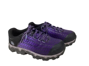 Timberland Pro 416 Women's Size 9 Wide Shoes Purple Black Alloy Toe Lace up Work - Picture 1 of 11