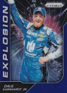 PANINI 2018 PRIZM NASCAR DALE EARNHARDT JR #83 35/99 BLUE PRIZM PARALLEL CARD - Picture 1 of 2