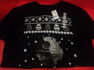 NEW STAR WARS Death Star Men's T-Shirt Dark Side Mens Large Star Wars Christmas - Picture 1 of 3