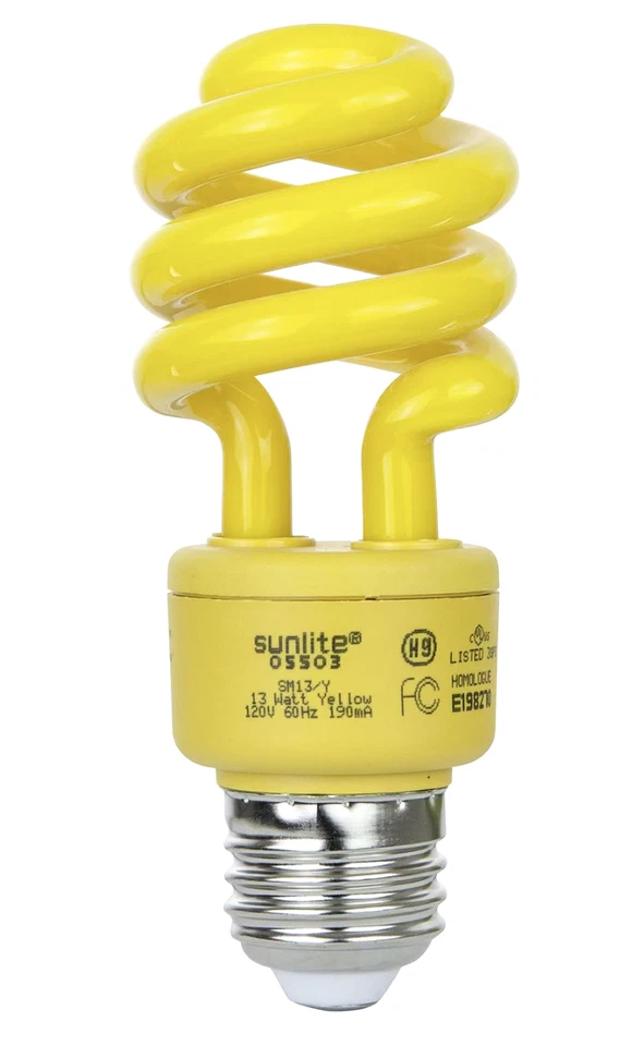 Sunlite 05503-SU SM13/Y 13 Watt Colored Mini Spiral New In Box - Image 1 of 1
