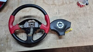 DAIHATSU COPEN MOMO STEERING WHEEL & AIRBAG COMPLETE GOOD CONDITION - Picture 1 of 16