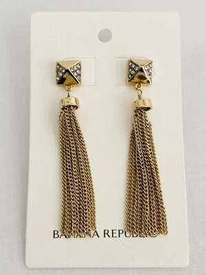 BANANA REPUBLIC Berkeley Square House Gold Tone Earrings (Gap Europe Limit) - Image 1 of 4