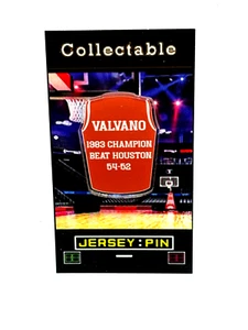 North Carolina State Wolfpack Jim Valvano lapel pin & V  pin-NEVER GIVE UP! - Picture 1 of 2