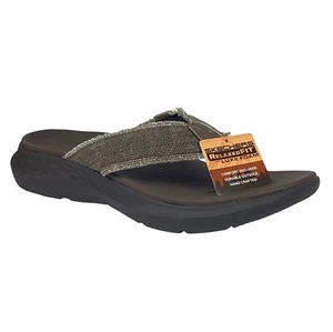 Skechers Herren 11 Parsons SD-GINO Vegan Flip Flop Sandalen Schokobraun - Bild 1 von 17