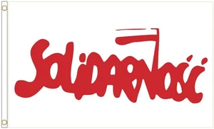 Solidarity Poland Labour Trade Union Solidarność 5'x3' Flag - Picture 1 of 3