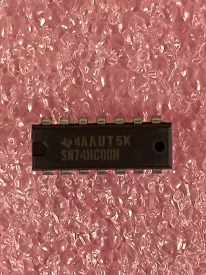 SN74HC00N IC GATE NAND 4 CH 2 INP 14 PIN DIP TEXAS INSTRUMENTS (LOT OF 5) - Image 1 of 3