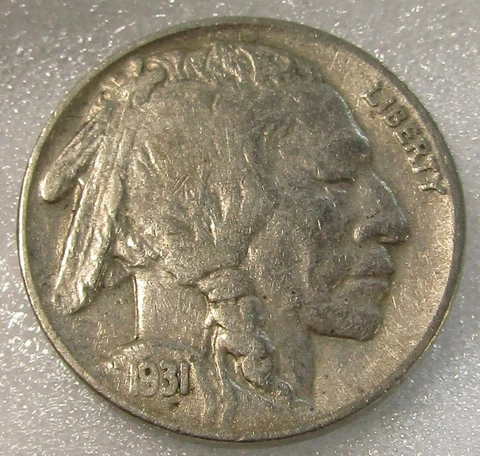 1931 S Buffalo Nickel VF, Better Date Cover