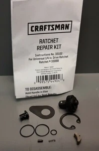 Craftsman 33102 1/4 Ratchet Repair Rebuild Kit For Universal 33068 Quick Release - Picture 1 of 4
