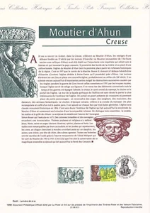 Philatelistisches Dokument 1. Tag 11- 1998 Moutier d'Ahun Creuse - Bild 1 von 1