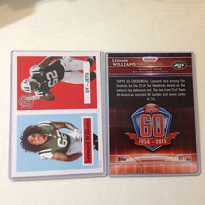Leonard Williams Jets RC Usc Rookie RC 9/25 Hergestellt 5X7 2015 Topps 60th - Bild 1 von 1