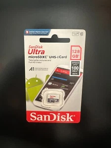 SanDisk Ultra 128GB Micro SD Class 10 microSDXC Memory 100MB/s SDSQUNR-128G - Picture 1 of 2