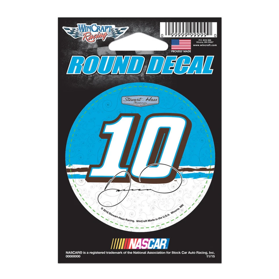 Calcomanía de vinilo redonda Danica Patrick 2016 3" x 3" NASCAR Foto 1 de 1