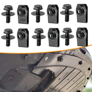 Car Body Bolt&U-nut Clip M6 Engine Cover Undertray Splash Shield Guard Fenders - Bild 1 von 12