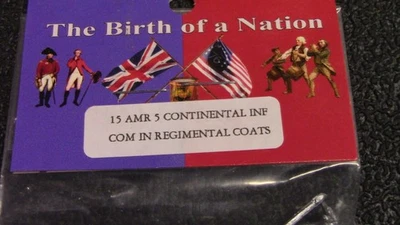 (WM) 15mm Blue Moon AWI Comando de Infantería Continental en Abrigos de Regimiento (AMR-5) Foto 1 de 2