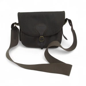 Barbour Leder Oliv Wachs Patronentasche Umhängetasche Verstellbar Country Preloved - Bild 1 von 24