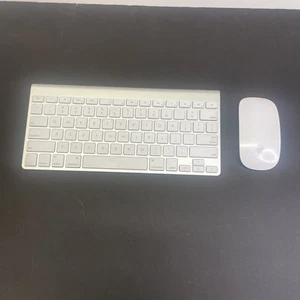 Apple A1314 Wireless Keyboard MC184LL/A & Bluetooth Magic Mouse A1296 MB829LL/A - Picture 1 of 5