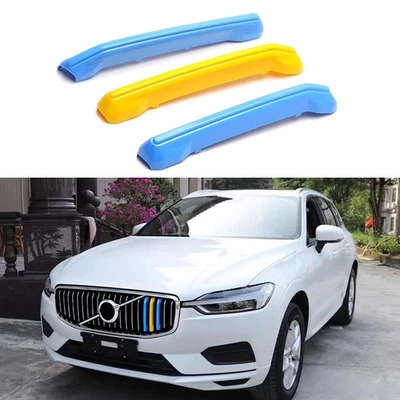 Inserto de decoración de rejilla delantera de 3 colores para accesorios Volvo XC60 2018-2021 Foto 1 de 4
