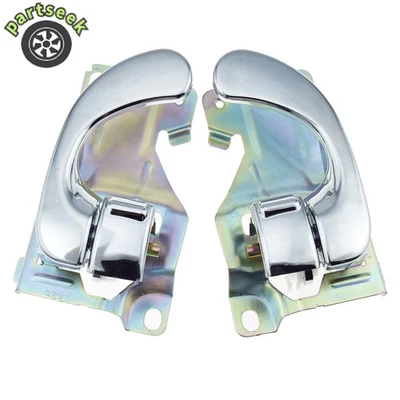 Par de manijas interiores cromadas L&R para Mitsubishi Galant 1999-2003 Delica L400 95-05 Foto 1 de 4