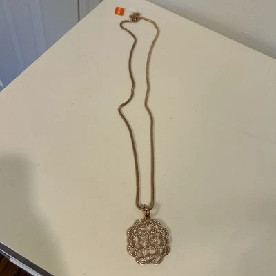 Colar Folli Follie Santorini flor ouro rosa novo com etiquetas - Imagem 1 de 2