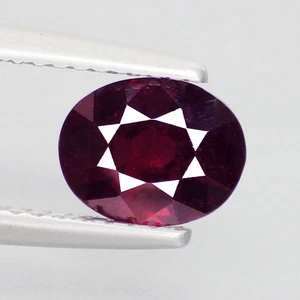 1.83 Ct Cheerful Oval (7 x 6) 100%Natural Tanzania Reddish Pink Rhodolite Garnet - Picture 1 of 7