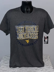 WEST VIRGINIA MOUNTAINEERS COLLEGE WORTMARKE KURZÄRMLIGES HERRENHEMD LARGE NEU MIT ETIKETT - Bild 1 von 2