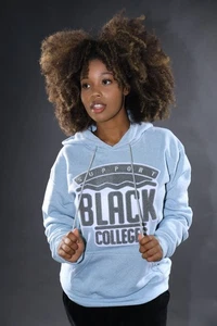 SUPPORT BLACK COLLEGES HELLBLAU HOODIE HERREN DAMEN UNISEX SBC HBCU PULLOVER NEU - Bild 1 von 1