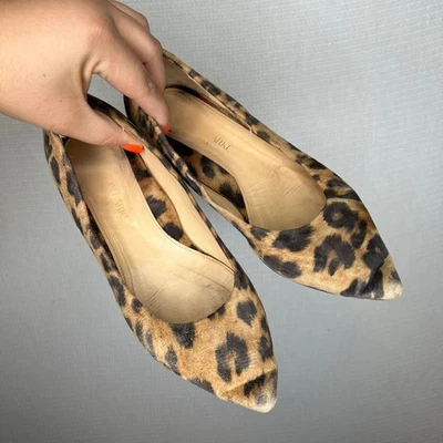 Zapatos sin cordones Marion Parke con estampado de leopardo punta plana para mujer con estampado de animales Foto 1 de 4