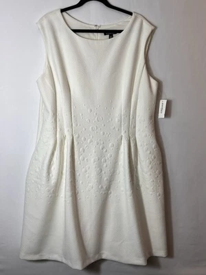 Vestido Blanco Invierno con Bolsillos, Mujer Talla 20, Nuevo Nunca Usado, Etiquetas Adjuntas. Foto 1 de 4