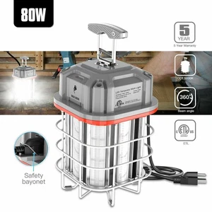 Linkable LED Work Lights For Temporary Building Construction Job Site Work 80W - Picture 1 of 12