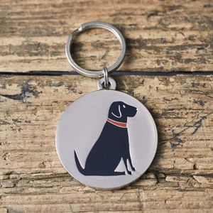 Sweet William Black Labrador Dog Tag Personalized Engraved Pet ID Tag - Picture 1 of 13