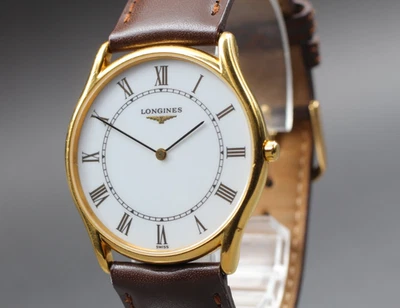 New Batt "N MINT" LONGINES Grand Classic L4.617.2 Roman Qz Mens Watch From Japan - Image 1 of 4