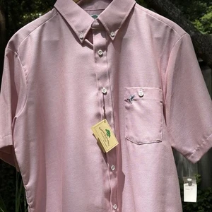 RAINTREE SOUTHERN by HAMPTON—VTG Kurzarm—Herren L—16,5—Pink—Made in USA—Neu mit Etikett - Bild 1 von 11