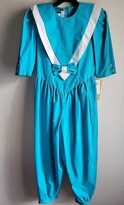 Vintage Vicky Vaughn NWT Romper Dress Juniors 9/10 S 1980s Sailor Girl Coastal  - Image 1 of 4