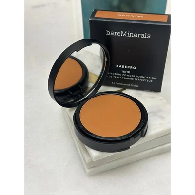 BareMinerals NIB BAREPRO 16 HR Skin Perfecting Powder Foundation Deep 50 Neutral - Image 1 of 4