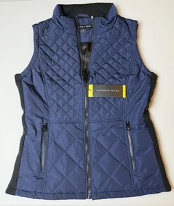 Andrew Marc Women’s Blue Quilted Vest Size S NWT RN:54163 Outer Vest Casual - Picture 1 of 10