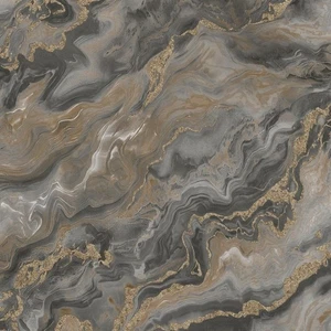 Papel pintado Erismann Elle Decoration 4 mármol carbón dorado 10447-37 - metálico - Imagen 1 de 4