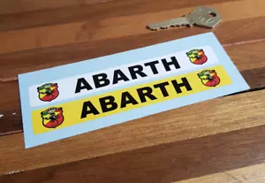 Pegatinas de cubierta con logotipo de distribuidor de placa de número ABARTH 500 Barchetta 600 850 Punto Stilo - Imagen 1 de 1