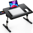 Lap Desk [Large Size], Adjustable Laptop Table, Portable Standing Bed Desk