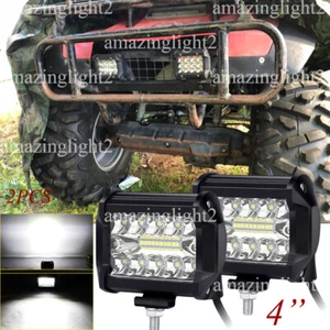 2PCS Fit 1993-2000 Honda FourTrax 300 4" LED WROK LIGHTS Spot Flood Headlights - Picture 1 of 14